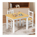 Kids Table And Chairs Set Wooden 3Pcs Study Play