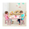 3 Pieces Kids Table Set with 2 Chairs for Reading Pink