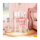 Kids Vanity Set With Tri Folding Acrylic Mirror