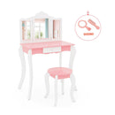 Kids Vanity Set With Tri Folding Acrylic Mirror