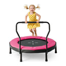 Kids Fitness Trampoline With Foam Handlebar And Safety Pad