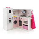 Kids Kitchen Pretend Play Set With Cookware And Apron