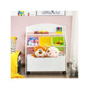 Kids Wooden Storage Cabinet With Rolling Casters Book Shelf