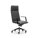Kim High Back Executive Chair Genuine Black Leather