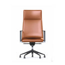 Kim High Back Executive Chair Genuine Tan Leather
