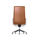 Kim High Back Executive Chair Genuine Tan Leather