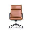 Kim Medium Back Executive Chair Genuine Tan Leather
