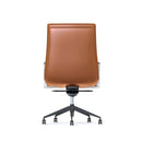 Kim Medium Back Executive Chair Genuine Tan Leather