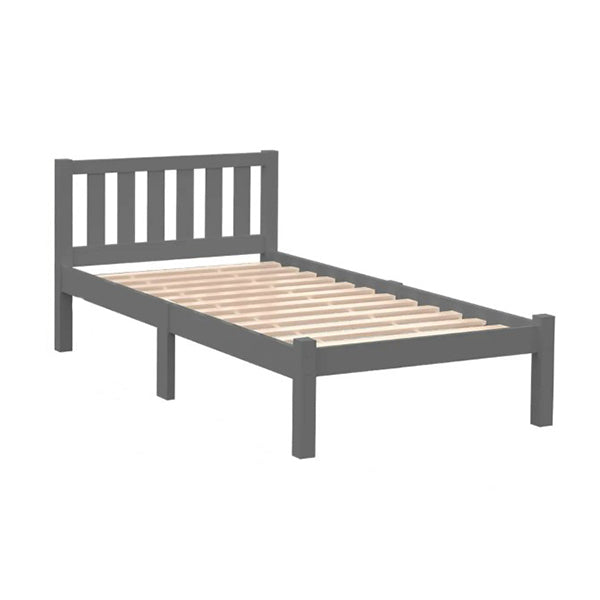 King Single Wooden Timber Bed Frame Grey