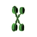 Kink In The Dark Glowing Hog Tie Set Fluro Green