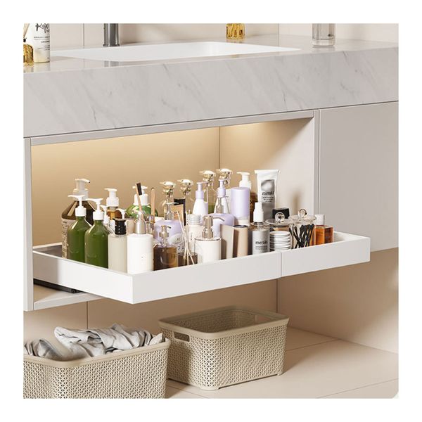 Kitchen Cabinet Expandable Pull Out Slide Drawer Rack Holder