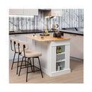 Kitchen Island With Drop Leaf Countertop 3 Level Adjustable Shelves