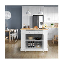 Kitchen Island With Drop Leaf Countertop 3 Level Adjustable Shelves