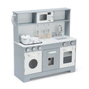 Wooden Pretend Kitchen Playset With Accessories For Kids