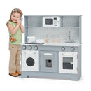 Wooden Pretend Kitchen Playset With Accessories For Kids