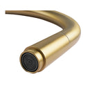 Brushed Gold Pull Out Tap Kitchen Sink Mixer Tap Gooseneck