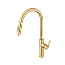Kitchen Pull Out Tap Sink Mixer Tap Swivel Brass Tap Brushed Gold