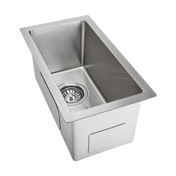 Kitchen Sink Countertop Drain Control Bar Single Bowl