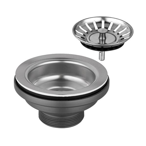 Kitchen Sink Drainer Waste Plug Strainer 304 Stainless Steel