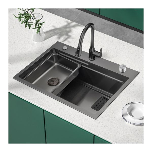 Kitchen Sink Stainless Steel Smart Drainage Single Bowl
