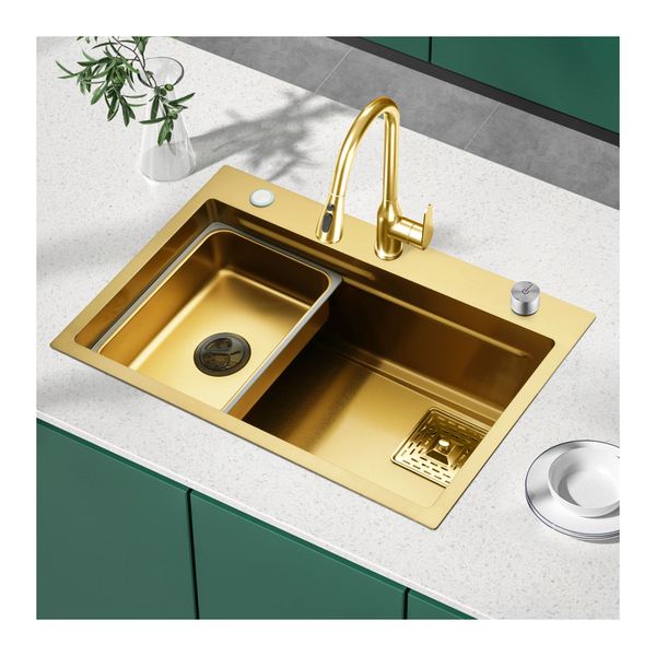 Kitchen Sink Stainless Steel Smart Drainage Single Bowl