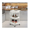 Kitchen Storage Trolley Cart With 3 Tier Shelves