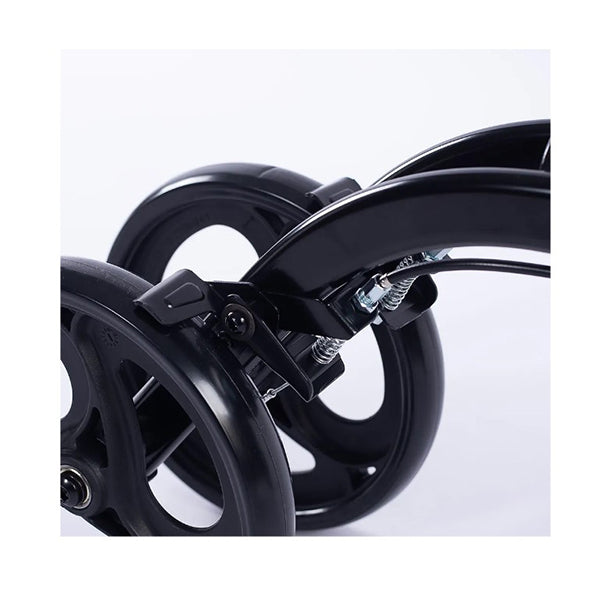 Knee Scooter Walker Dual Brakes Bag Broken Leg Ankle Foot Mobility Red