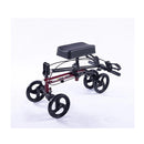 Knee Scooter Walker Dual Brakes Bag Broken Leg Ankle Foot Mobility Red