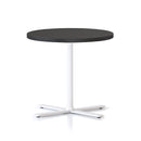 Koala Side And Coffee Table Black Top White Base 500Mm Dia X 457Mm H