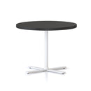 Koala Side And Coffee Table Black Top White Base 600Mm Dia X 457Mm H