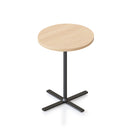 Koala Side And Coffee Table Oak Top Black Base 500Mm Dia X 587Mm H
