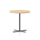 Koala Side And Coffee Table Oak Top Black Base 600Mm Dia X 587Mm H