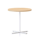 Koala Side And Coffee Table Oak Top White Base 600Mm Dia X 587Mm H