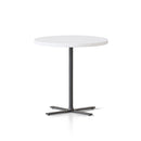 Koala Side And Coffee Table White Top Black Base 600Mm Dia X 587Mm H