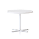 Koala Side And Coffee Table White Top White Base 600Mm Dia X 457Mm H