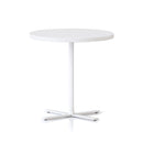 Koala Side And Coffee Table White Top White Base 600Mm Dia X 587Mm H