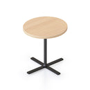 Koala Side Coffee Table Natural Oak Top Black Base 500Mm Dia X 457Mm H