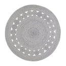 Kristi Cool Funky Round Blue Grey Rug 100Cm