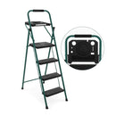 4 Step Ladder Folding Portable Anti Slip Steel Step Stool
