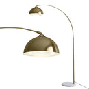 Modern Arched Floor Lamp Gold Brass Standing Heavy-Duty Marble Base for Living Room Bedroom