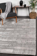 Coral Echo Grey Geometric Rug