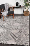 Dune Echo Grey Geometric Rug