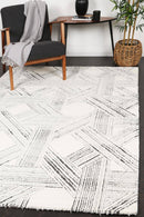 Ember Echo Grey Geometric Rug