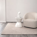Ivory Echo Beige Wool Rug