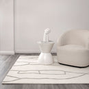 Linden Echo Cream Grey Wool Rug