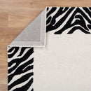 Pearl Echo Black White Wool Rug