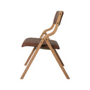 2X Pu Foldable Dining Chairs In Tan