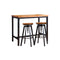 3Pcs Industrial Table And Bar Stools
