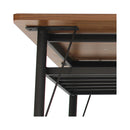 4 To 6 Seater Dining Table With Storage Shelf In Brown