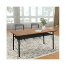 4 To 6 Seater Dining Table With Storage Shelf In Brown